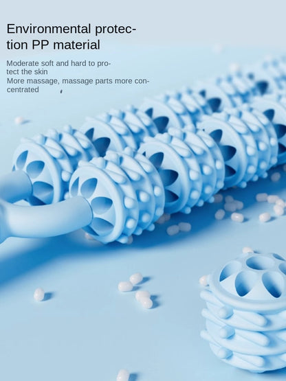 Professional Textured Foam Roller - Deep Tissue Muscle Massage Stick for Legs & Calves, Portable Fascia Release Tool with 5 Detachable Heads