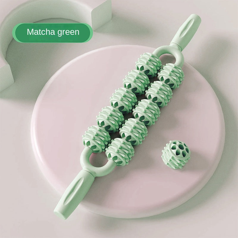Professional Textured Foam Roller - Deep Tissue Muscle Massage Stick for Legs & Calves, Portable Fascia Release Tool with 5 Detachable Heads