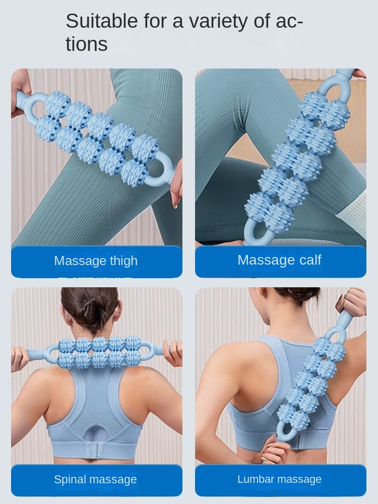 Professional Textured Foam Roller - Deep Tissue Muscle Massage Stick for Legs & Calves, Portable Fascia Release Tool with 5 Detachable Heads