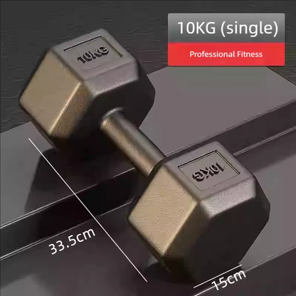 Premium Hex Rubber Coated Dumbbell Set for Men & Women